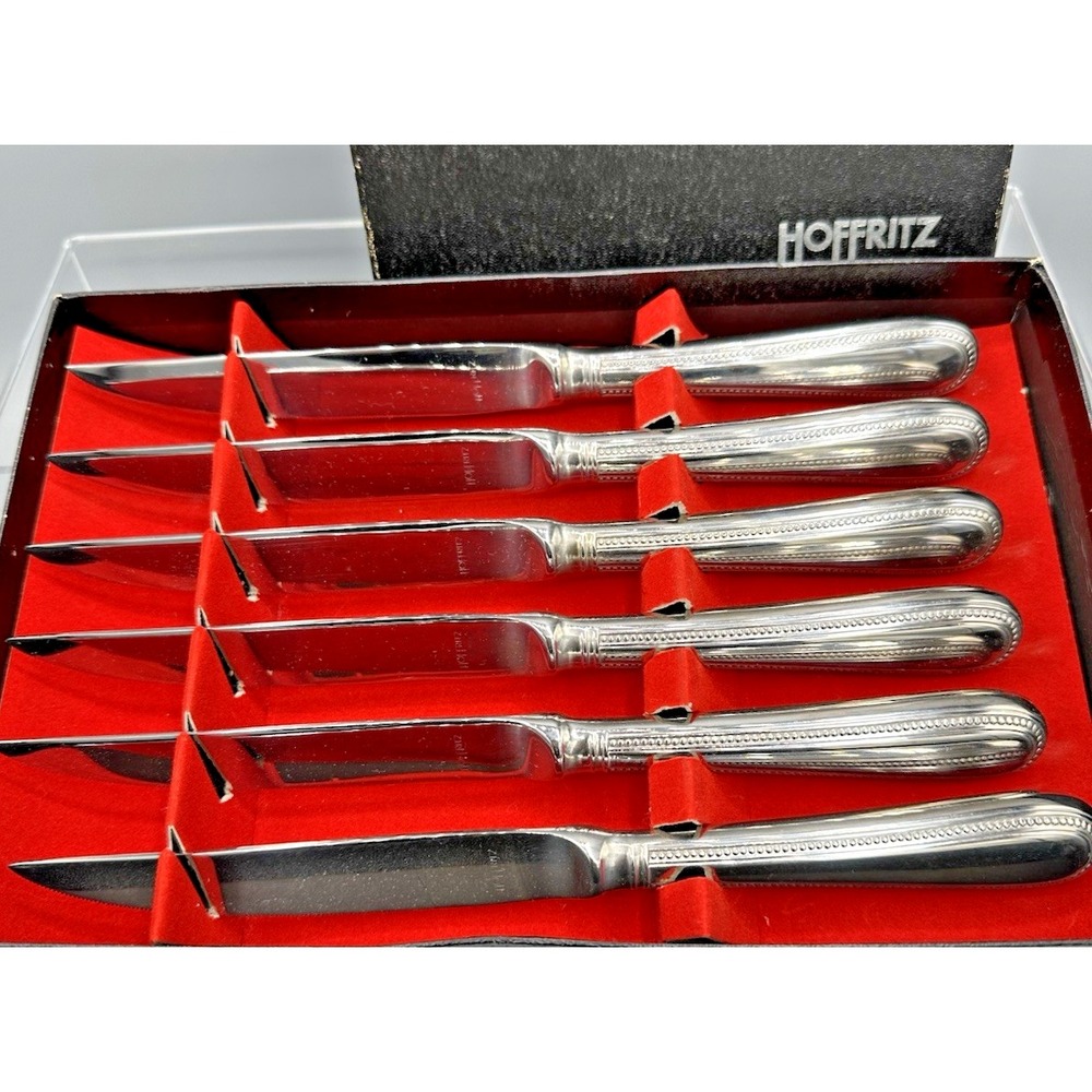 Set of 6 HOFFRITZ piston handle Knives Mint Condition